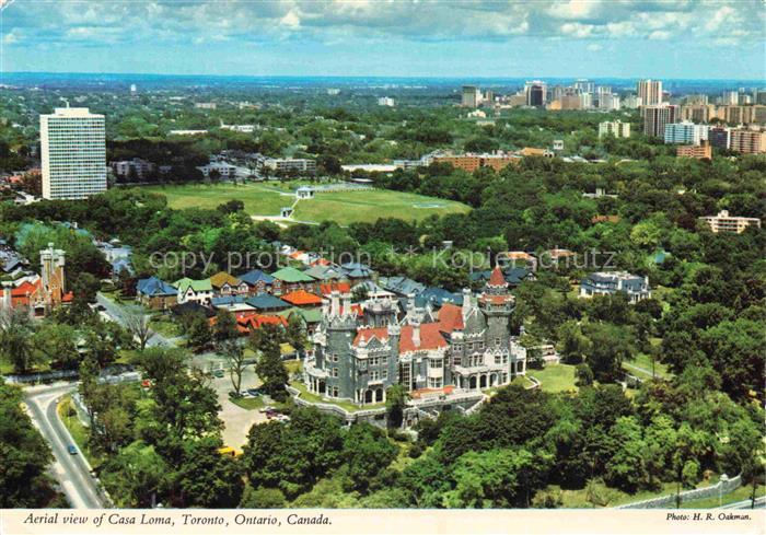 Ontario  Canada Aerial view of Casa Loma Toronto