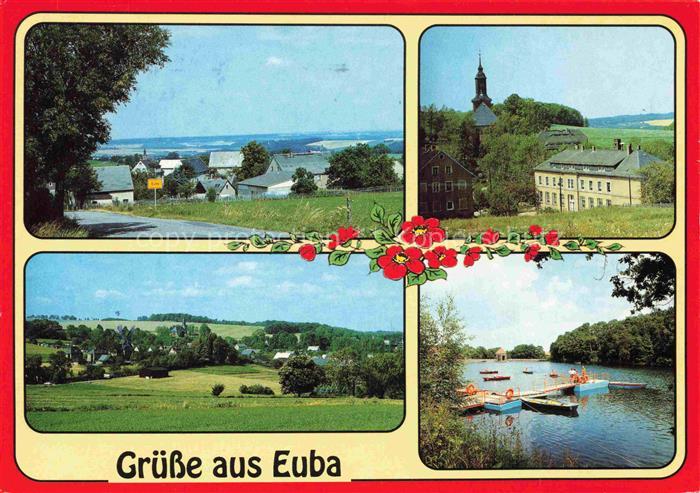 Euba Chemnitz Sachsen Luftaufnahme See Kirche