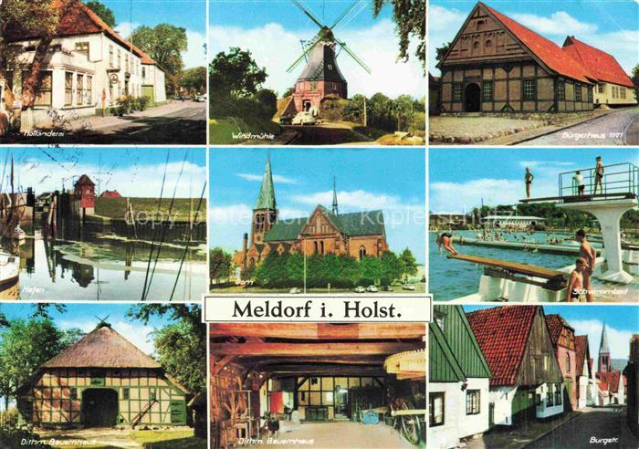 Meldorf Dithmarschen Schleswig-Holstein Kirche Burgstr. Schwimmbad Windmuehle Ha