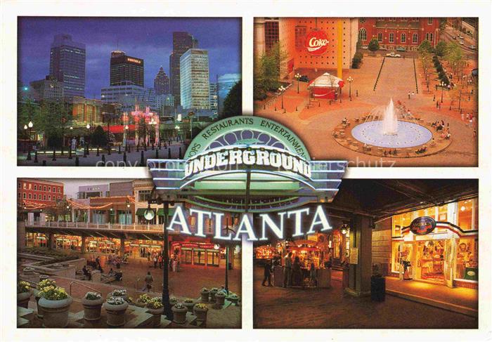 Atlanta Georgia USA Zentrum Brunnen Einkaufsstrasse