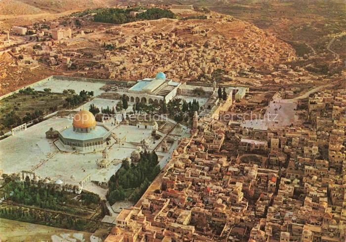 Jerusalem  Yerushalayim Israel Aerial view Gold Sity