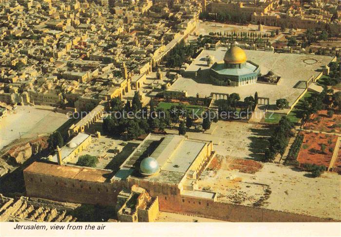 Jerusalem  Yerushalayim Israel view from the air Old City Temple Mount
