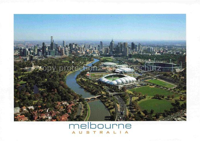 MELBOURNE  Victoria Australia Yarra River City Skyling