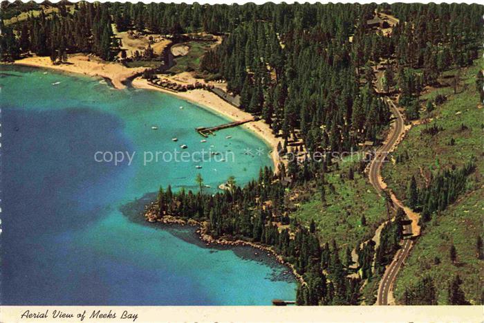 Meeks Bay Lake Tahoe California USA Aerial View