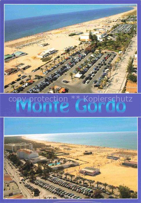 Monte Gordo Algarve PT Strand Hotels Luftbild