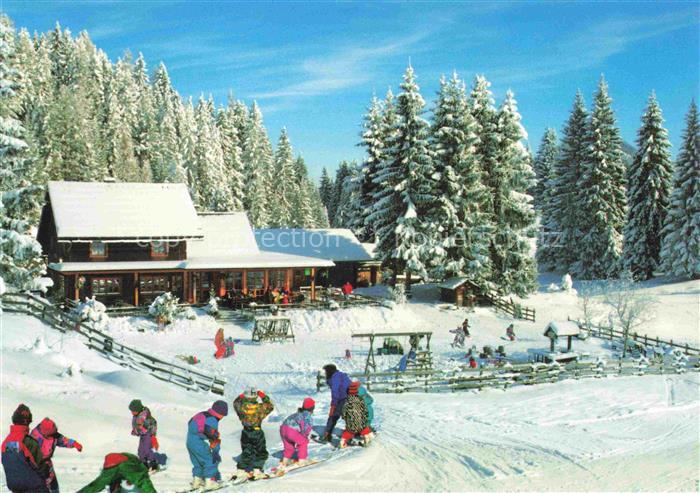 Weissensee Kaernten AT Naggler Alm Skifahren