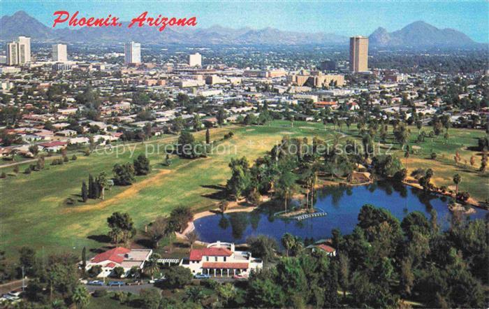 PHOENIX Arizona USA North Central Highrise Office Buildings with Camelback Mount