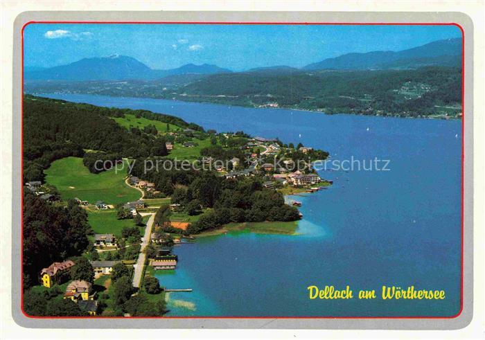 Dellach Woerthersee Kaernten AT Fliegeraufnahme