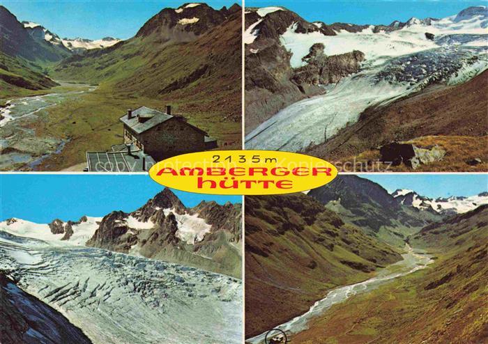 Ambergerhuette 2151m oetztal Tirol AT mit Sulztalferner Hinterem Daunkopf Windac