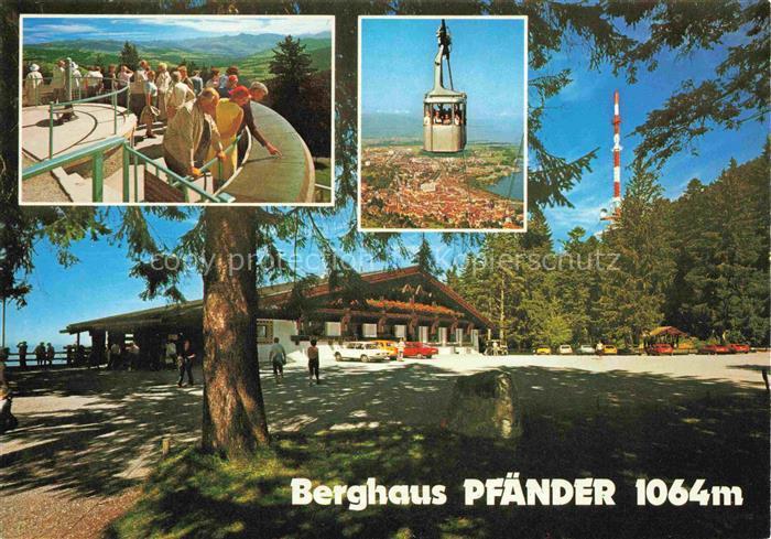 BREGENZ Vorarlberg Bodensee Berghaus Pfaender Aussichtsplattform Luftseilbahn