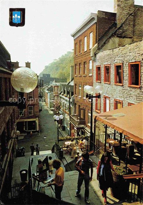 QUEBEC-City Canada L'escalier surnommee Casse Cou