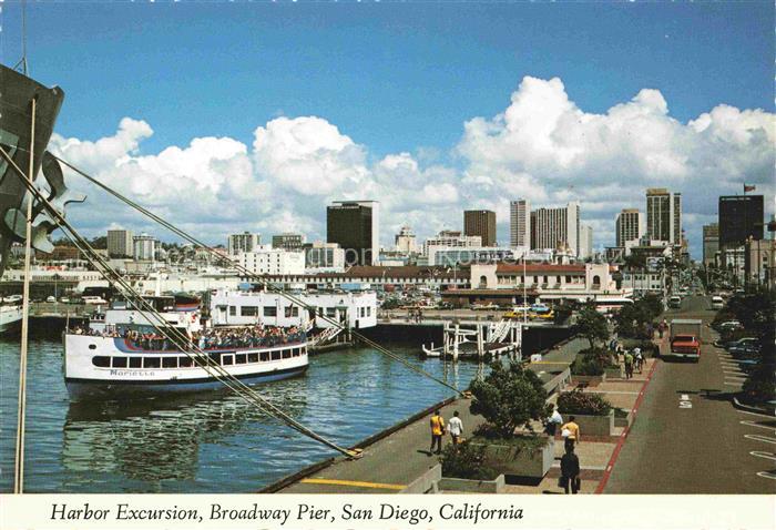 SAN DIEGO California USA Harbor Excursion Broadway Pier