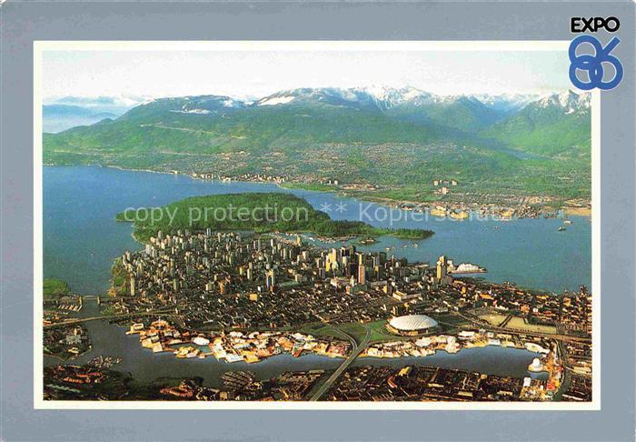 VANCOUVER BC Canada Expo 86 Fairsite Aerial view