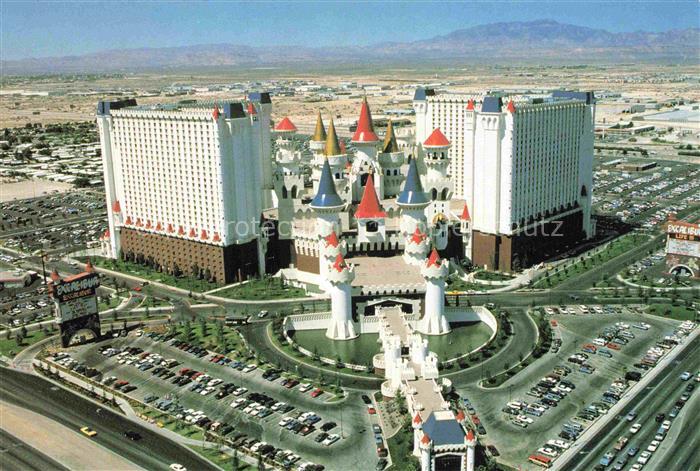 LAS VEGAS Nevada USA Excalibur Hotel Casino Fliegeraufnahme