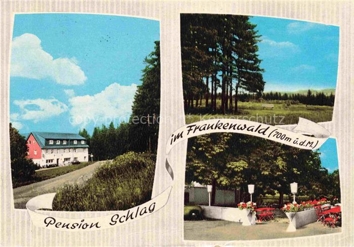 Schwarzenbach am Wald Gasthaus Pension Schlag Panorama Terrasse