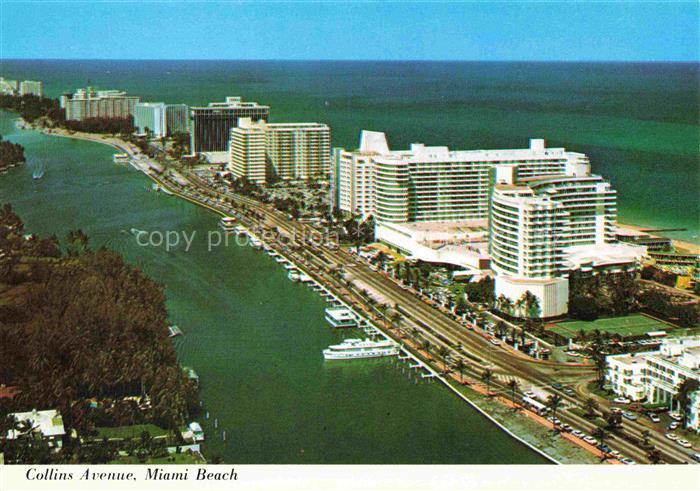 Miami Beach Florida USA Ocean front Hotels and Indian Creek Fliegeraufnahme