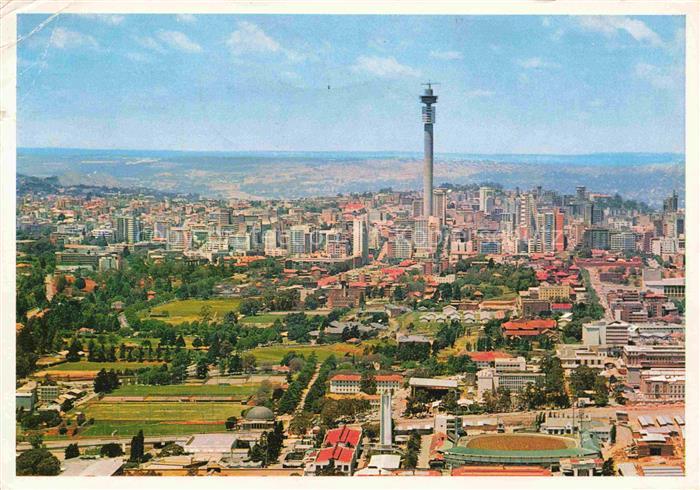 JOHANNESBURG  Gauteng Southafrica RSA The JG Strejdom micro wave Tower and the M