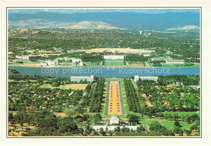 CANBERRA Australia Vue aerienne sur le triangle parlementaire