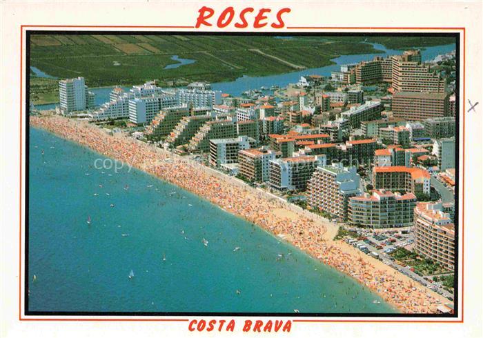 Roses Costa Brava ES Santa Margarita Fliegeraufnahme