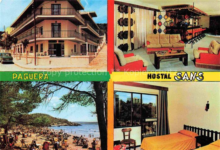 Paguera Peguera Calvia Mallorca ES Hostal Sans Gaststube Zimmer Strand