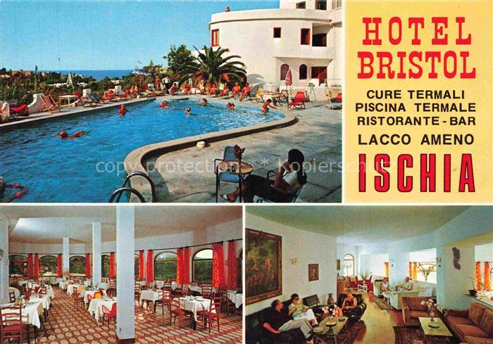 Lacco-Ameno Ischia IT Hotel Bristol Pool Spesesaal Aufenthaltsraum