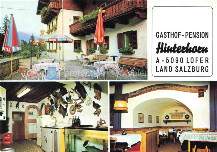 Lofer Pinzgau-Pongau AT Gasthof Hinterhorn Terrasse Gastraeume