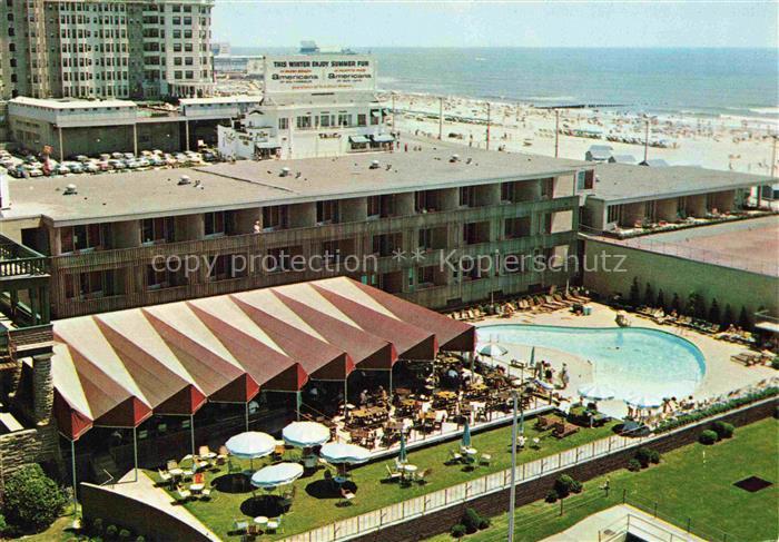 Atlantic City New Jersey USA Pool at Marlboroug Blenheim Hotel with famed Atlant