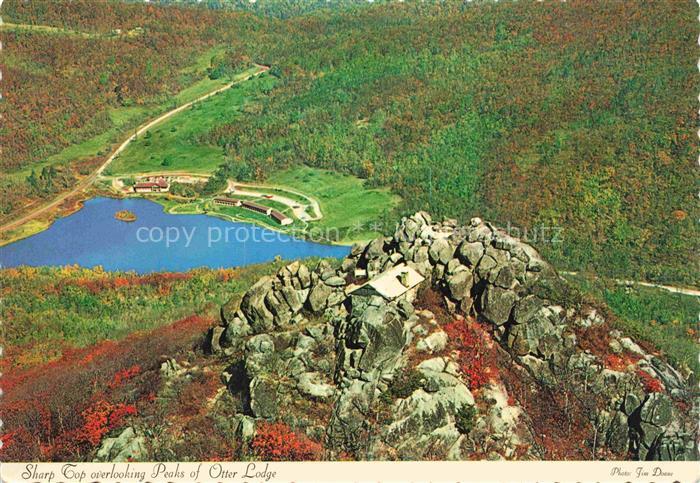 Bedford Virginia USA Sharp Top Overlooking Peaks of Otter Lodge Fliegeraufnahme