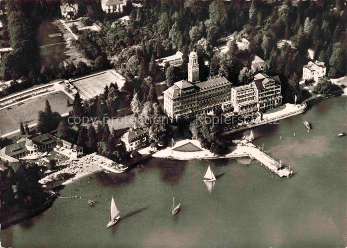 LINDAU  Bodensee Bayern Hotel Bad Schachen Fliegeraufnahme