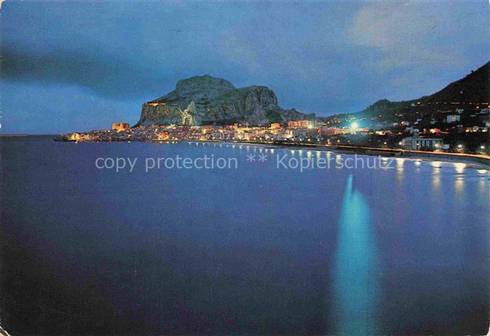 Cefalu Palermo Sicilia IT Panorama di notte