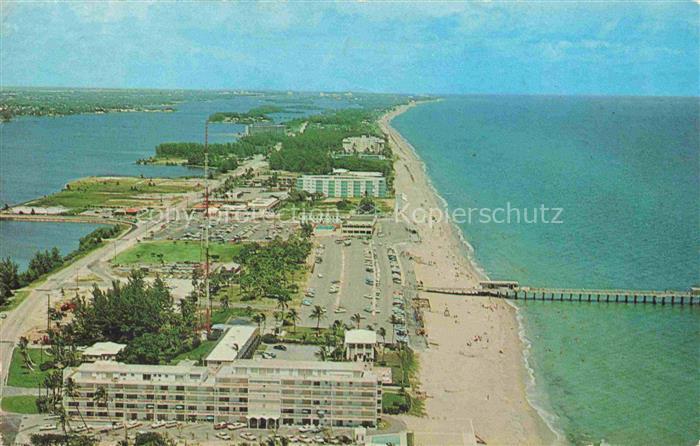 Lake Worth Florida USA Lake Worth Casino Fishing Beach Fliegeraufnahme
