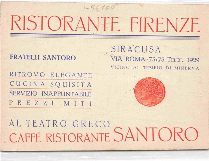 SIRACUSA Syrakus Sicilia IT Ristorante Firenze