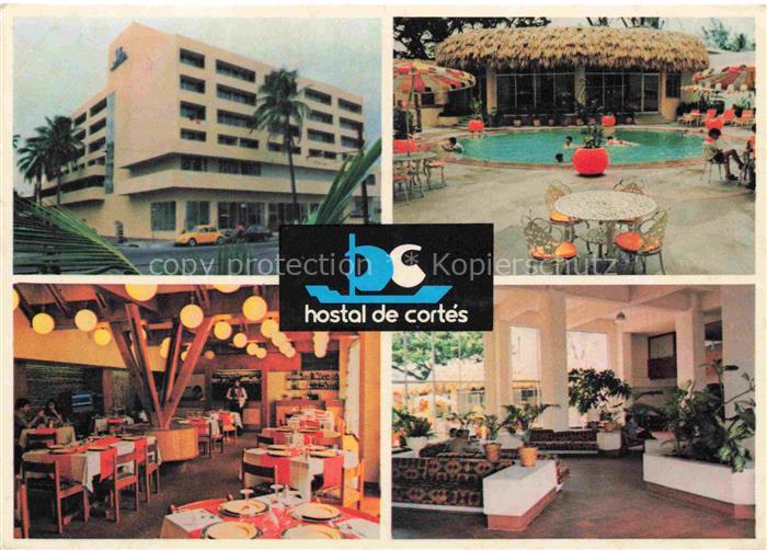 Veracruz Mexico Hostal de Cortes Pool Restaurant Foyer