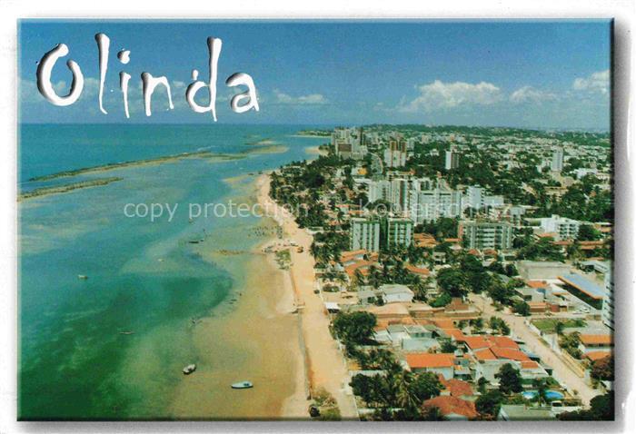 Olinda Pernambuco Brazil Patrimonio Mundial Vista aerea da Praia do Bairro Novo