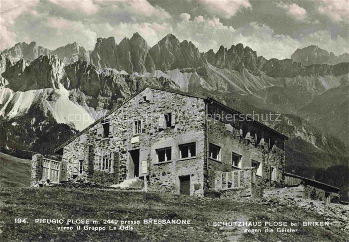 Bressanone Brixen Suedtirol IT Schutzhaus Plose und die Geisler