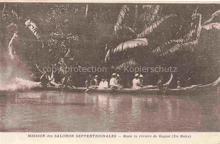 Salomon Islands Salomonen Mission des Salomon Septentrionales Dans la riviere de