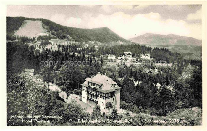 Semmering Niederoesterreich AT Hotel Panhans Erholungsheim Sonnwendhof Schneeber