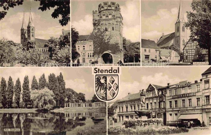 Stendal  Sachsen-Anhalt Dom Tangermuender Tor Jakobikirche Am Stadtsee Sperlings