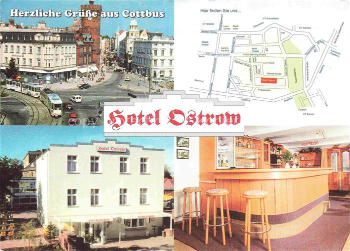 COTTBUS Brandenburg Hotel Ostrow Stadtblick Bar