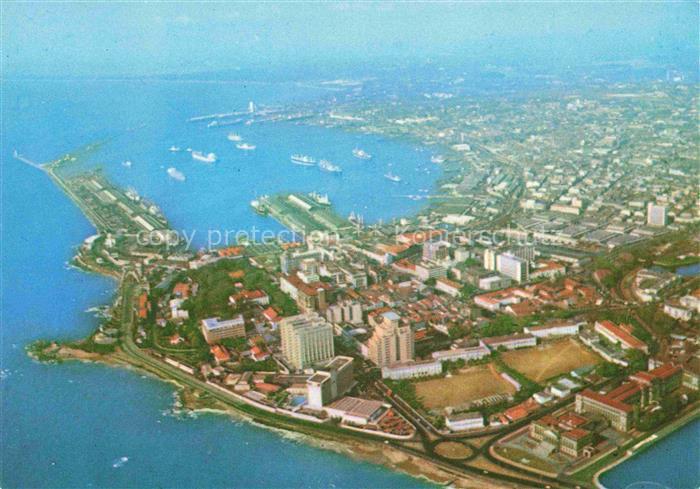 COLOMBO  Ceylon Sri Lanka City and Harbour Fliegeraufnahme