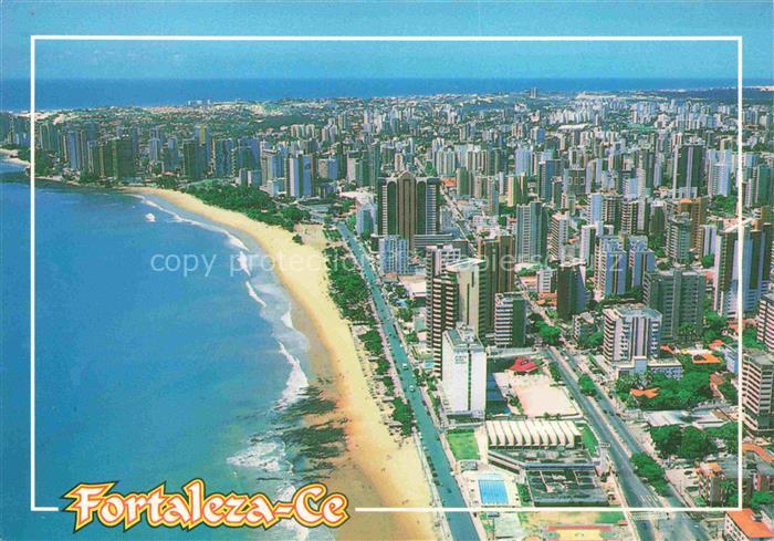 Fortaleza Ceara Brasil Vista aerea Avenida Beira Mar Praia do Meireles e Praia d