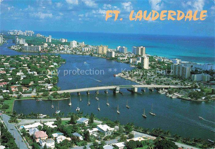 Fort Lauderdale Florida USA Fliegeraufnahme mit Las Olas Bridge