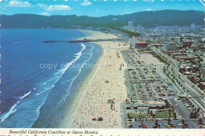 Santa Monica California USA Coastline at Santa Monica Fliegeraufnahme