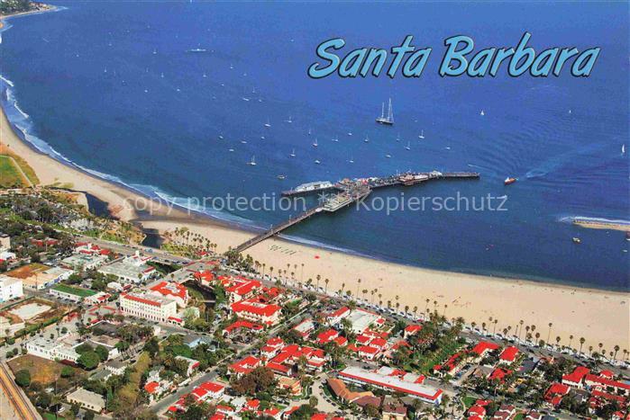 SANTA-BARBARA -by-the-Sea California USA Waterfront Fliegeraufnahme