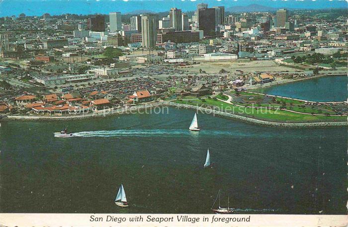 SAN DIEGO California USA Seaport Village Fliegeraufnahme