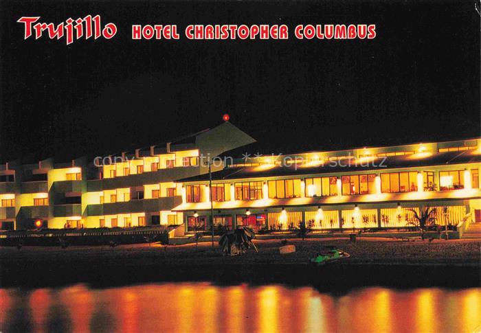 Trujillo Honduras Vista nocturna del Hotel Christopher Columbus