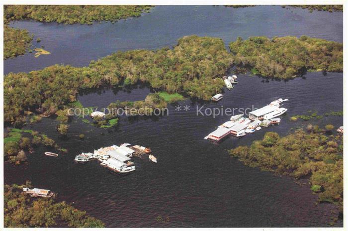 Iranduba Amazonas Region Brazil Aerial view of the Janauarilandia Floating commu