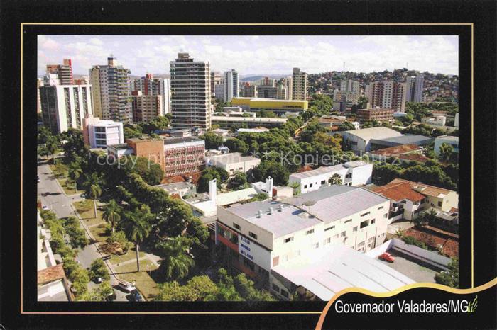 Governador Valadares Porto PT Vista aerea parcial Avenida Brsil e regiao central
