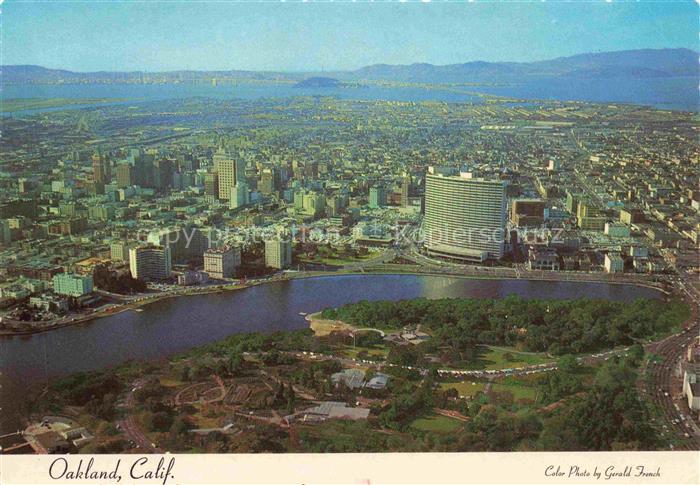 Oakland California USA The beautiful Oakland skyline with the new Kaiser Center