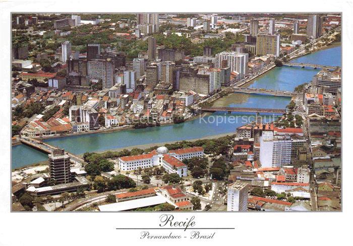 Recife Pernambuco Brazil Vista aerea da Estacao do Metro Casa da Cultura e Ponte